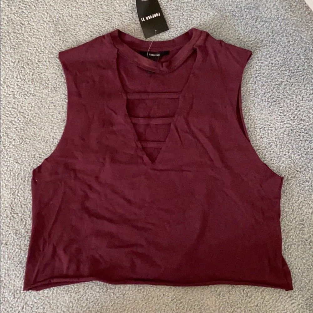 Forever 21 cut out shirt